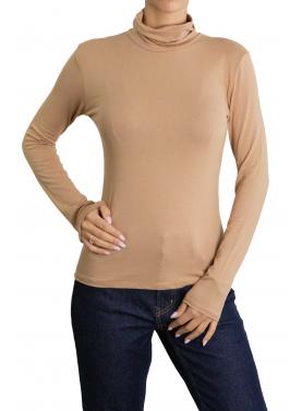 Maglia collo alto in viscosa